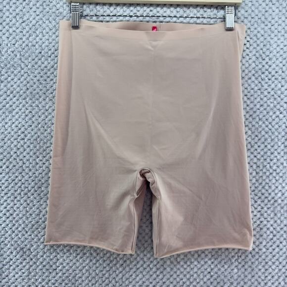 Spanx Shorts Womens Plus Size 1X Nude Beige Mid Thigh Shapewear Slimplicity - Picture 1 of 9